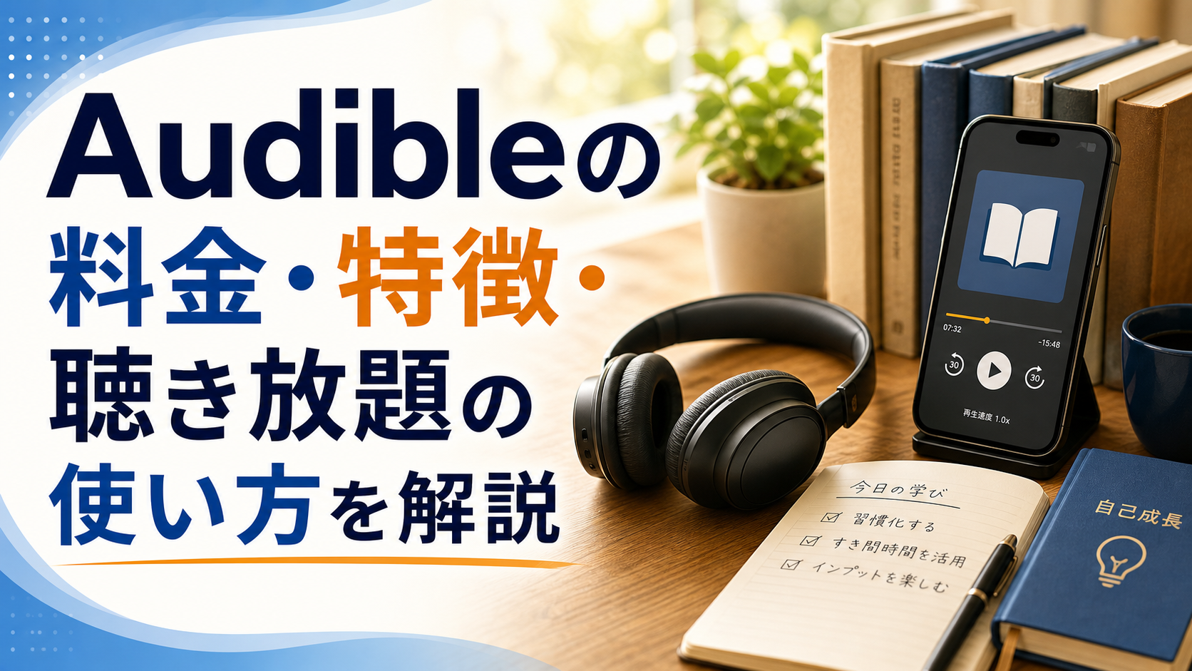 Audibleの料金・特徴・聴き放題の使い方を解説のアイキャッチ画像
