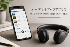 オーディオブックアプリの使いやすさ比較|検索・再生・保存のアイキャッチ画像