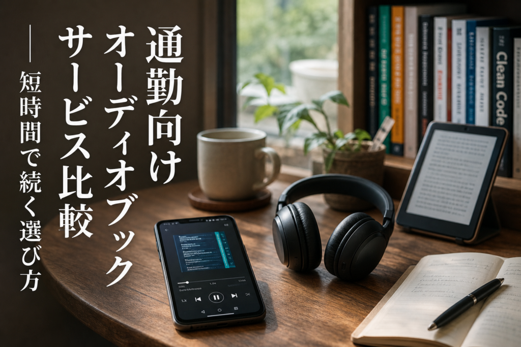 通勤向けオーディオブックサービス比較｜短時間で続く選び方のアイキャッチ画像