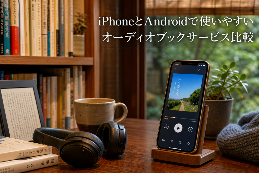 iPhoneとAndroidで使いやすいオーディオブックサービス比較のアイキャッチ画像