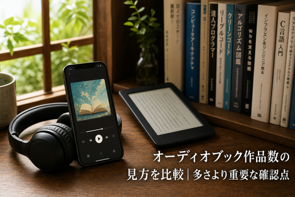 オーディオブック作品数の見方を比較｜多さより重要な確認点のアイキャッチ画像
