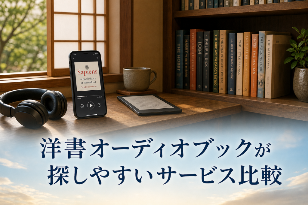洋書オーディオブックが探しやすいサービス比較のアイキャッチ画像