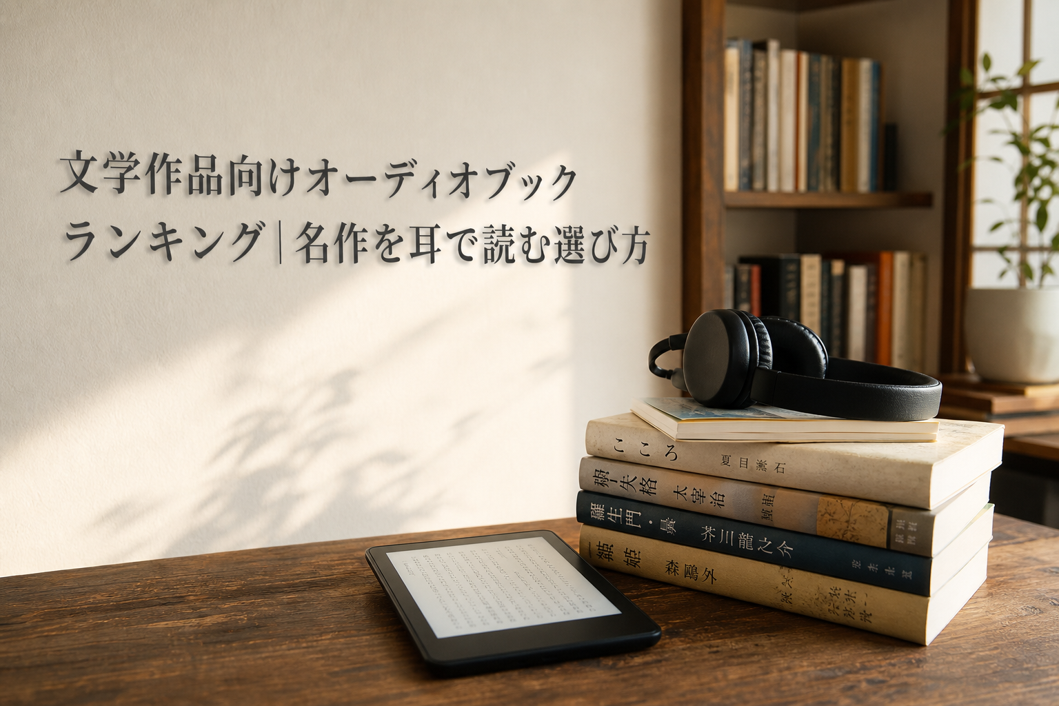 文学作品向けオーディオブックランキング｜名作を耳で読む選び方のアイキャッチ画像