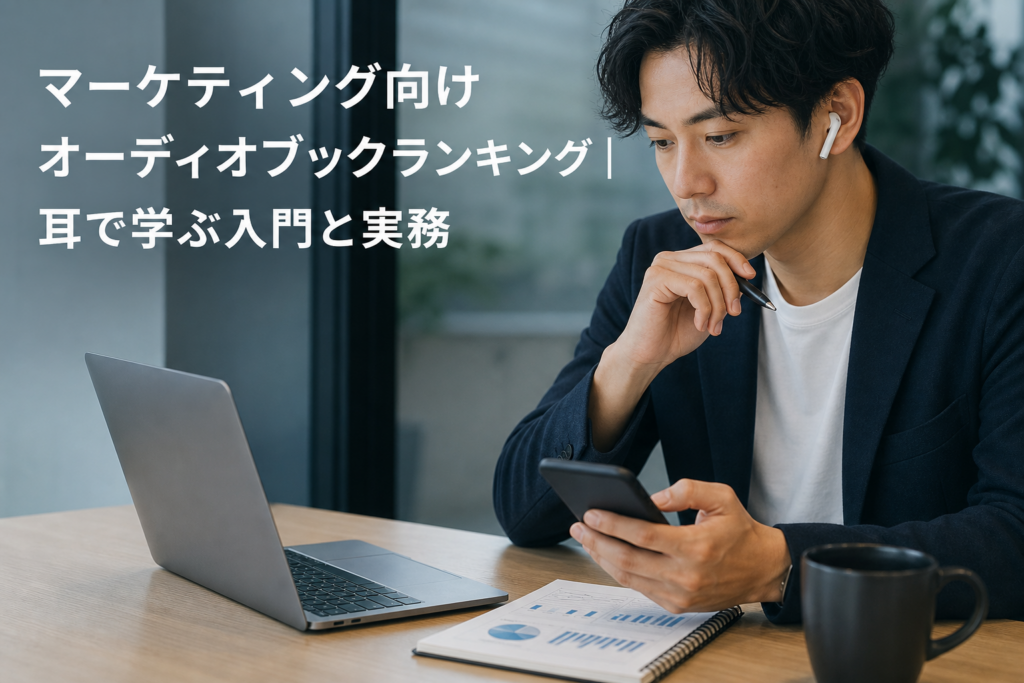 マーケティング向けオーディオブックランキング｜耳で学ぶ入門と実務のアイキャッチ画像
