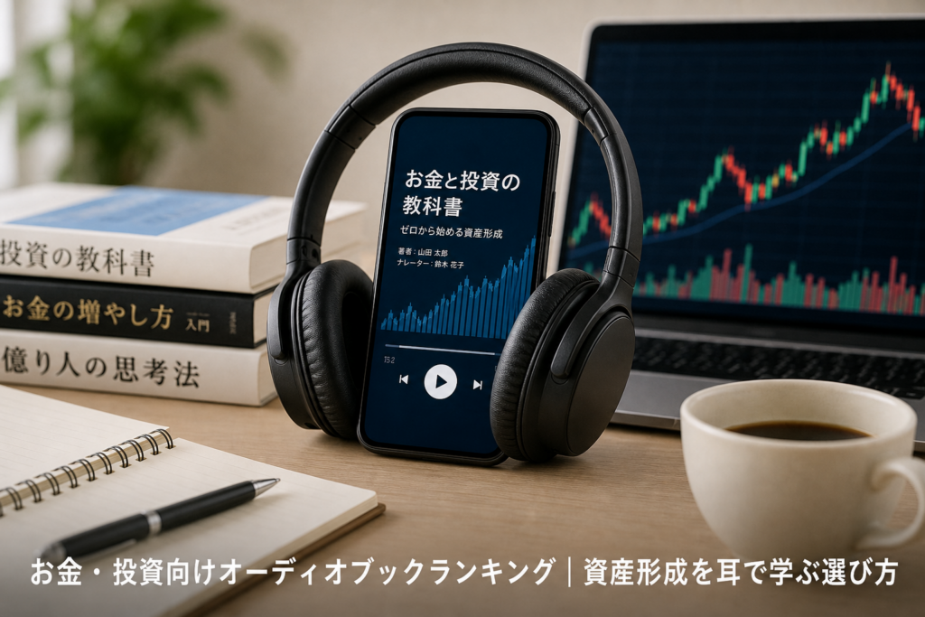 お金・投資向けオーディオブックランキング｜資産形成を耳で学ぶ選び方のアイキャッチ画像