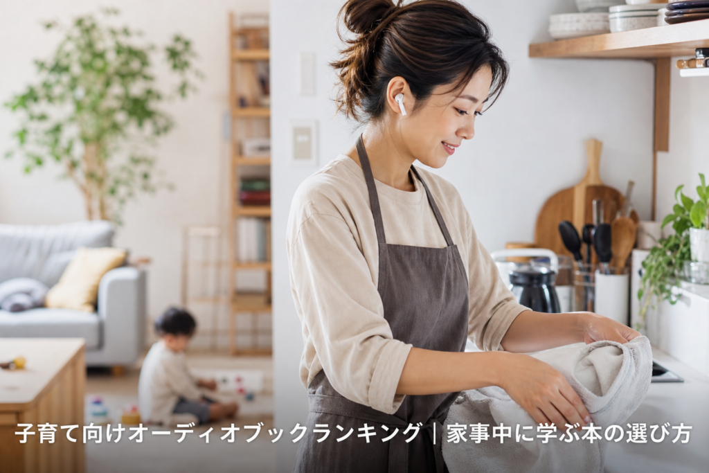 子育て向けオーディオブックランキング｜家事中に学ぶ本の選び方のアイキャッチ画像