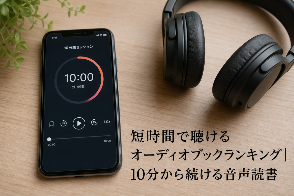 短時間で聴けるオーディオブックランキング｜10分から続ける音声読書のアイキャッチ画像