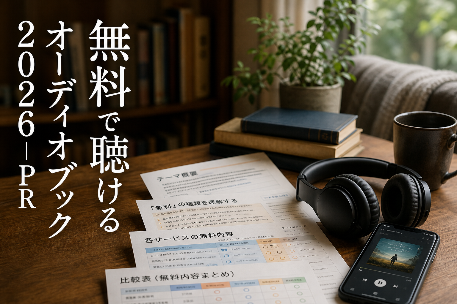 無料で聴けるオーディオブックサービス比較2026｜PRのアイキャッチ画像