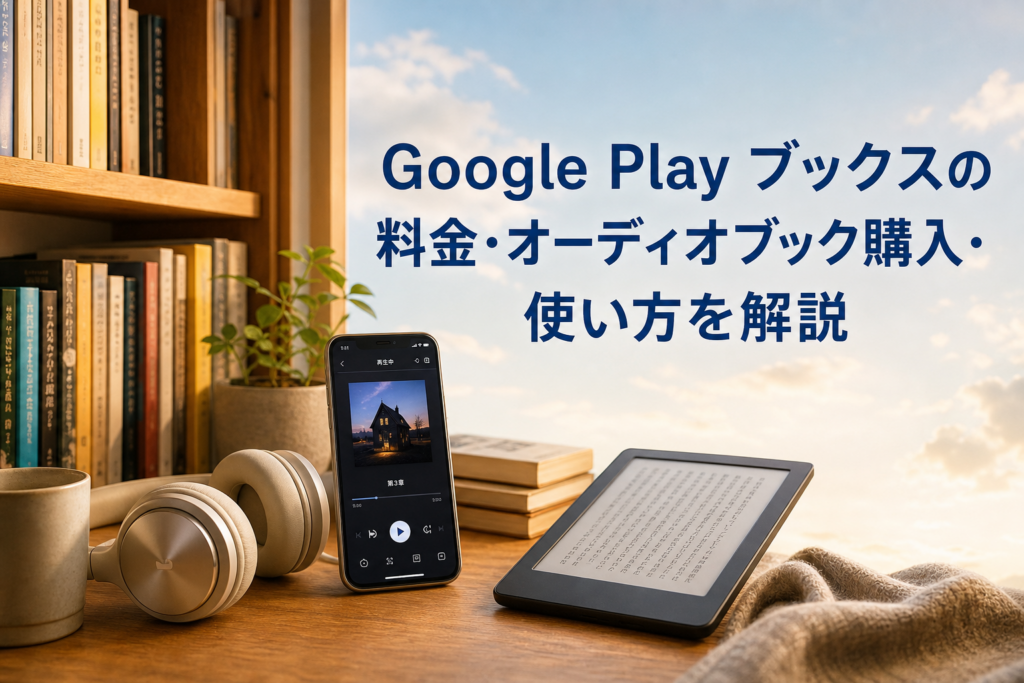Google Play ブックスの料金・オーディオブック購入・使い方を解説のアイキャッチ画像
