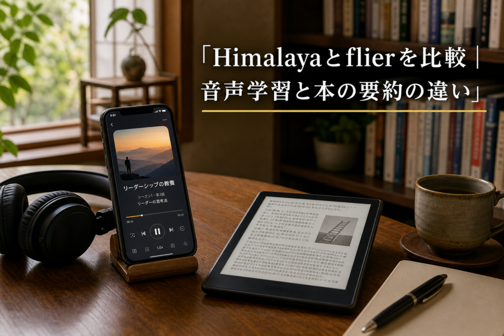 Himalayaとflierを比較｜音声学習と本の要約の違いのアイキャッチ画像