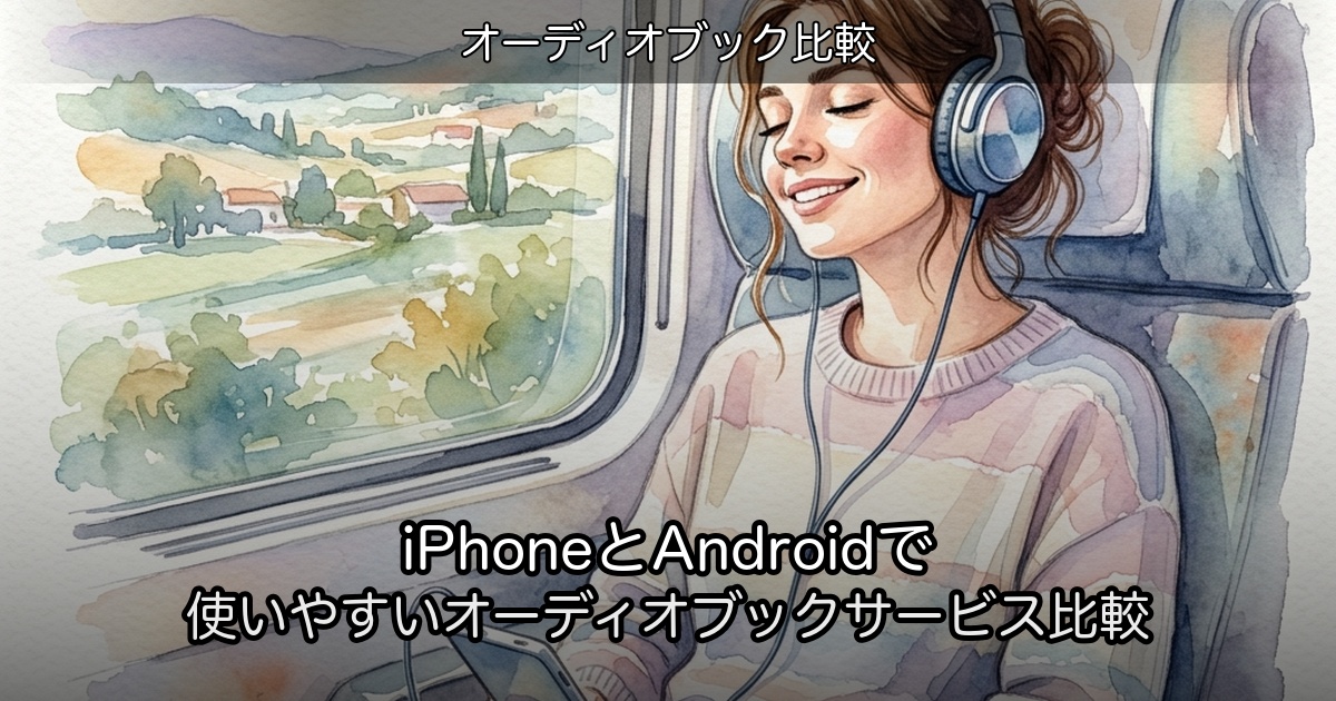 iPhoneとAndroidで使いやすいオーディオブックサービス比較のアイキャッチ