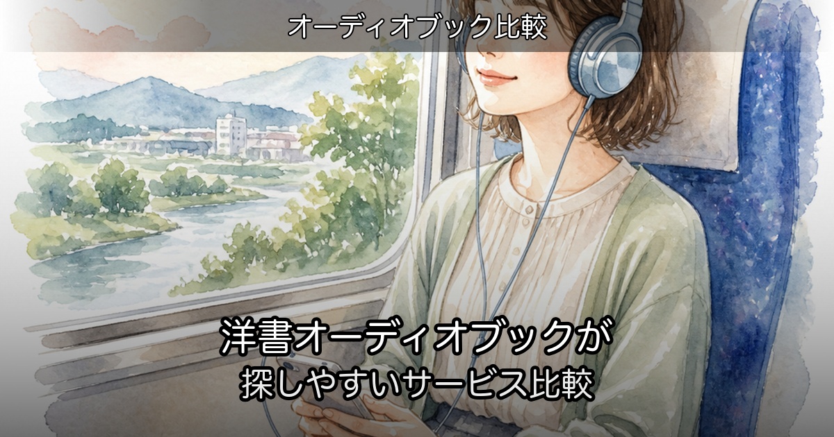 洋書オーディオブックが探しやすいサービス比較のアイキャッチ