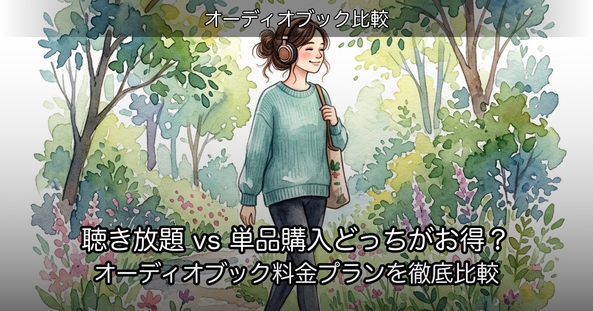 聴き放題 vs 単品購入どっちがお得？オーディオブック料金プランを徹底比較のアイキャッチ