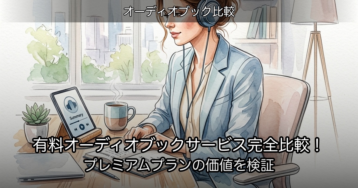 有料オーディオブックサービス完全比較！プレミアムプランの価値を検証のアイキャッチ
