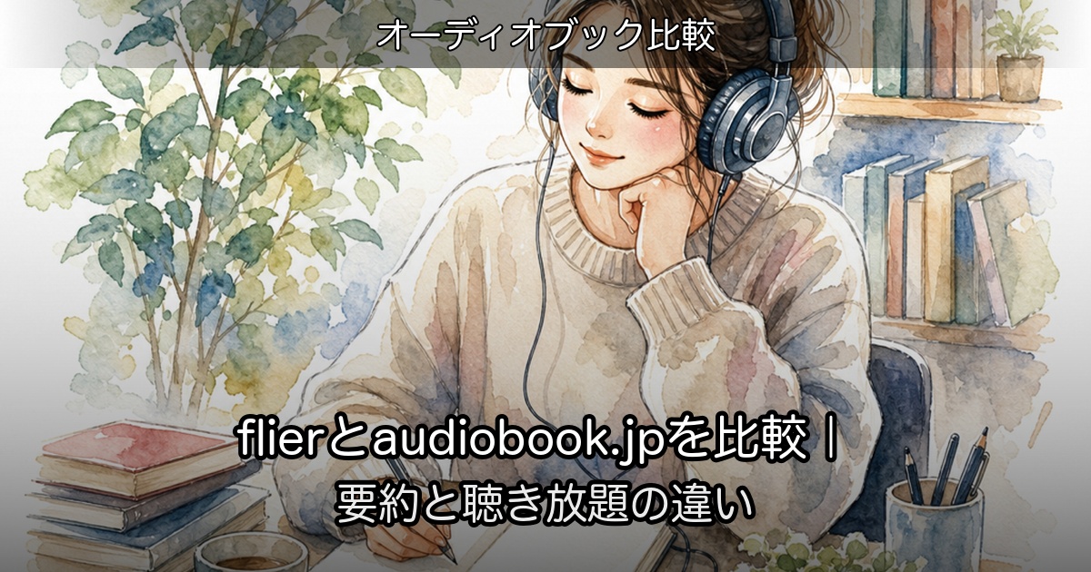 flierとaudiobook.jpを比較｜要約と聴き放題の違いのアイキャッチ