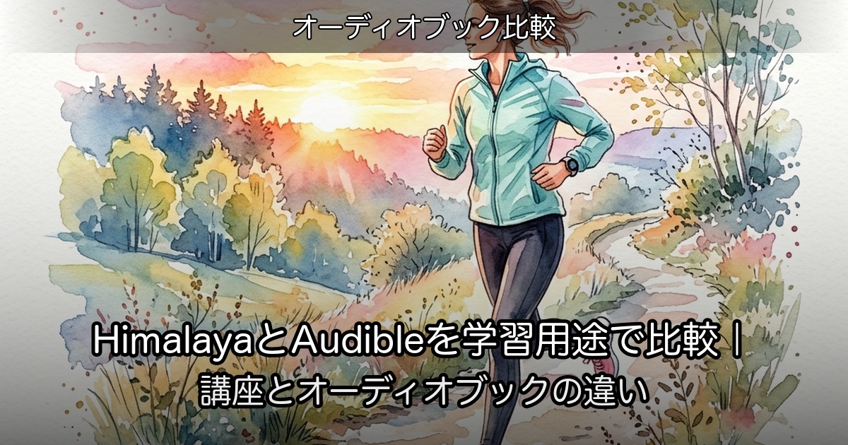 HimalayaとAudibleを学習用途で比較｜講座とオーディオブックの違いのアイキャッチ