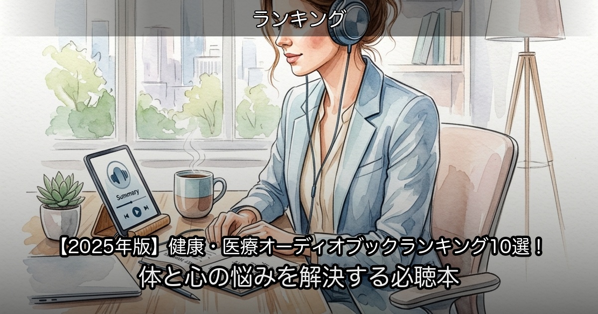 【2025年版】健康・医療オーディオブックランキング10選！体と心の悩みを解決する必聴本のアイキャッチ
