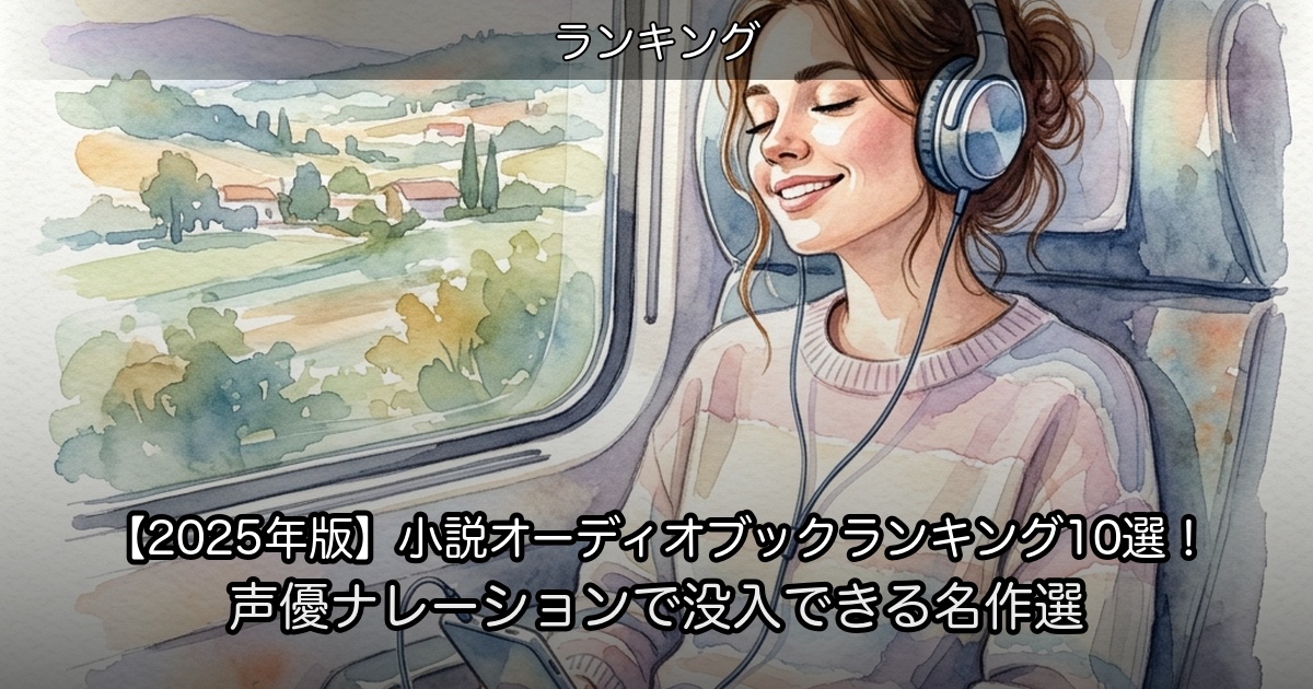 【2025年版】小説オーディオブックランキング10選！声優ナレーションで没入できる名作選のアイキャッチ